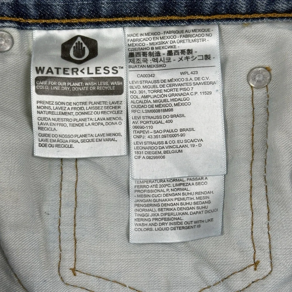 Levi's 569 Jeans Mens‎ Loose Fit Straight Leg Relaxed Size 44x32 Light Wash